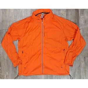 Gymshark Jacket Men's XL Orange Sport Windbreaker Athletic Lightweight Hooded